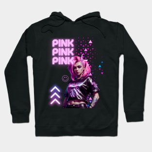 Style Revolution: Cyberpunk 3D Video Game Chic – Pink Tee Edition! Hoodie